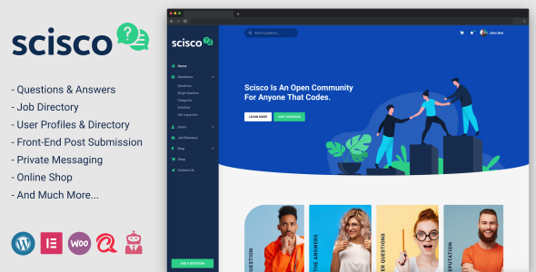 Scisco - Questions and Answers WordPress Theme