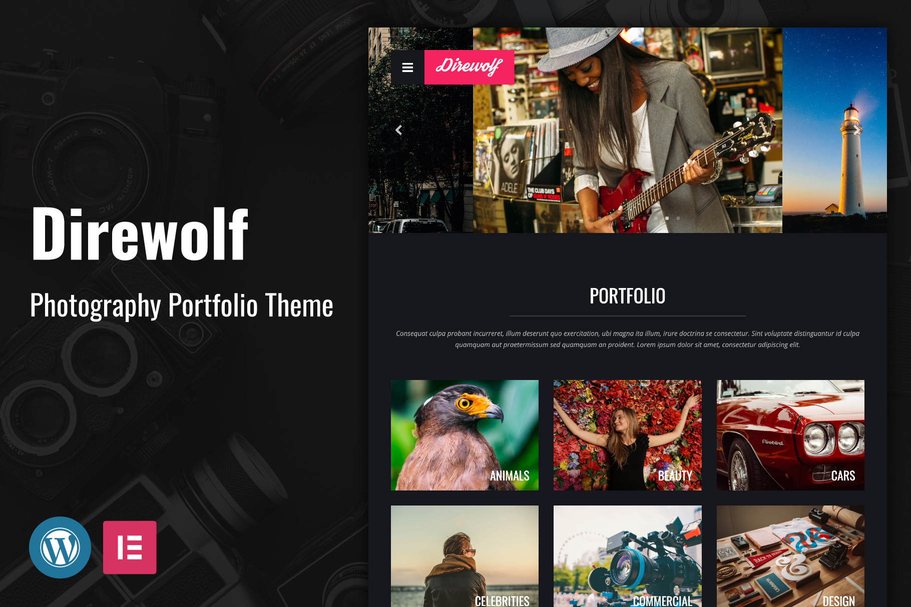 direwolf - WordPress Photography Portfolio Theme
